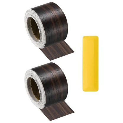 HARFINGTON Wood Grain Repair Tape 2" x16ft Self-Adhesive Repair Patch - color: Black Walnut, size: 2" x 16ft