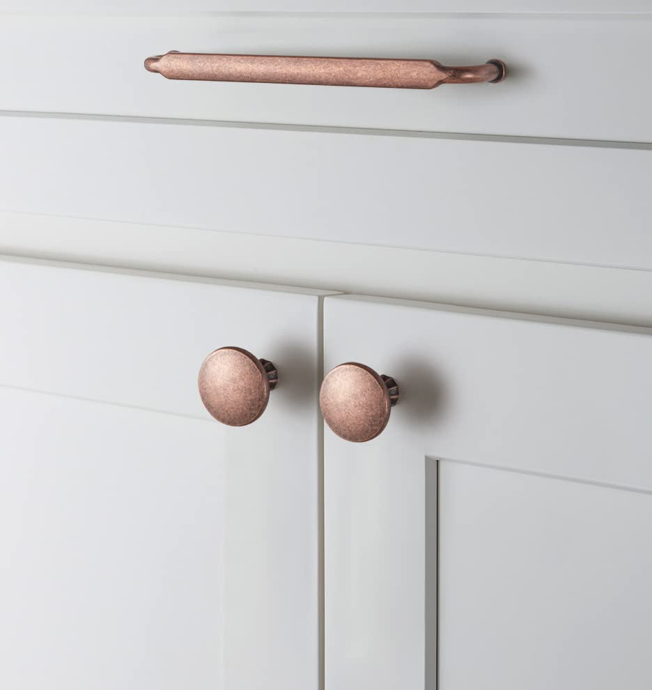 Goo-Ki 6 Pack Cabinet Pulls Antique Copper, 5 Inch (128mm) Hole Center Kitchen Drawer Pulls Cabinet Handles Zinc Alloy Hardware - color: Antique Copper, size: 5 Inch Hole Centers