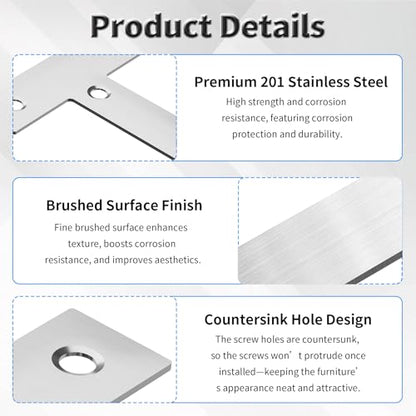 10pcs 40mm Flat T Shape Repair Mending Plate - size: 10Pcs 40 T Shape