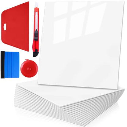 Nuanchu 36 Pcs Peel and Stick Wall Panels, 12x12 Inch, Solid White - color: Solid White