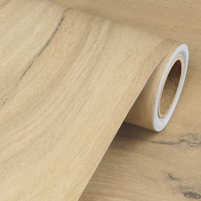 Livelynine Oak Contact Paper Peel and Stick Light Oak Wood Veneer Sheet Self Adhesive Wallpaper Wood Grain Vinyl Wrap for Cabinets Waterproof Renter Friendly Kitchen Countertops Desk Covers 15.8x78.8 - size: 15.8"W x 78.8"L