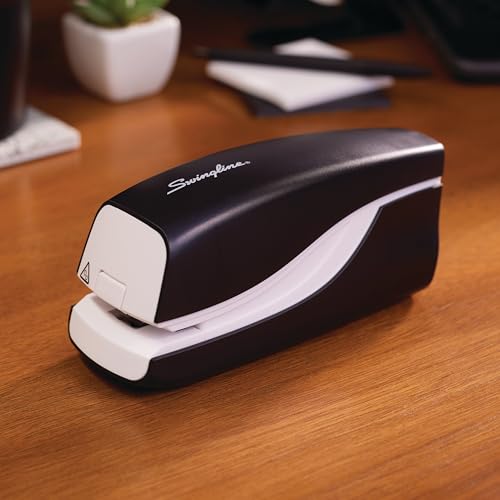 Swingline Electric Stapler, 20 Sheet Capacity, Portable, Compact, Battery, Black (42132) - size: Half Strip, style: Half Strip