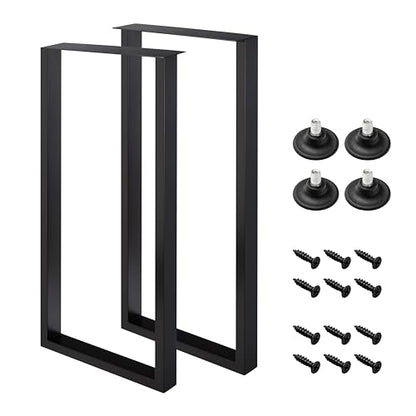 36 Inch Metal Bar Table Legs,DIY Furniture Legs,Black Set of 2. - size: W17.72"*H36"