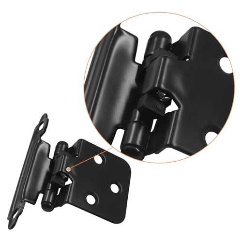 Self Closing Cabinet Hinges, 10 Pack, Black - color: Black
