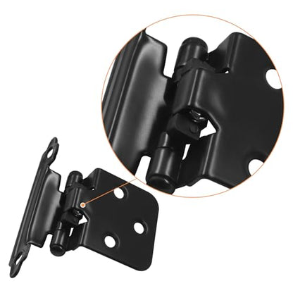 Self Closing Cabinet Hinges, 10 Pack, Black - color: Black