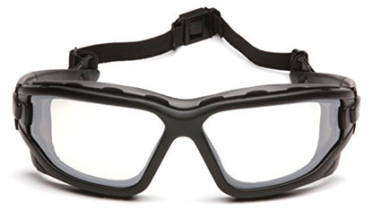 PYRAMEX I-Force Sporty Dual Pane Anti-Fog Goggle, Black Frame/Clear Anti-Fog Lens - color: I/O Mirror Anti-fog Lens / Black Frame