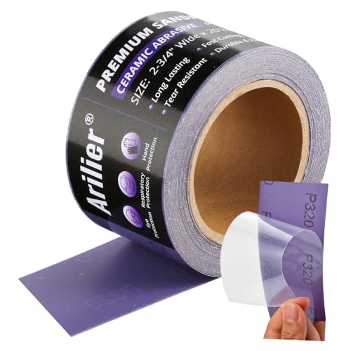 320 Grit Purple Film Ceramic PSA Longboard Sandpaper Roll, 20 Yards - size: 320 Grit