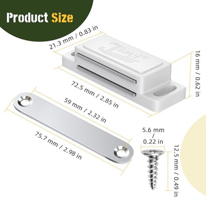 Door Magnet Latch Jiayi Cupboard Magnetic Wardrobe Catch - color: White
