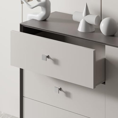 homdiy Brushed Nickel Cabinet Knobs 5 Pack Satin Nickel Square Knobs - color: Nickel Knobs, size: 5 Pack