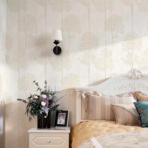JiffDiff Warm White Self Adhesive Peel and Stick Wallpaper 17.3" X 400" - color: Warm White, size: 17.3" x 400"
