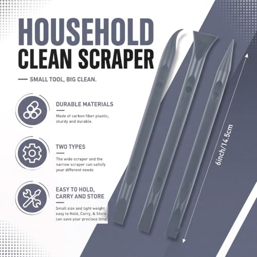 Honoson 9 Pcs Cleaning Scraper Tool Detailing Picks Non Scratch, Grey - color: Grey