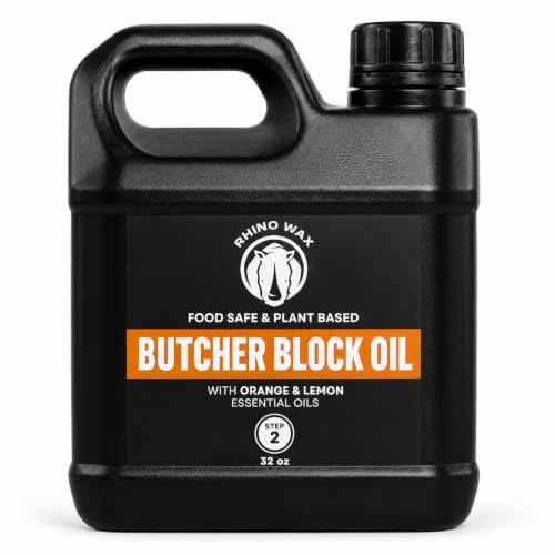 Rhino Wax Butcher Block Oil 32 oz for Countertops & Large Cutting Boards - size: 32 Ounce