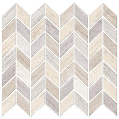 Main Street Peel and Stick Wallpaper Tiles, Earth Herringbone, 24-Pack - color: Earth Herringbone