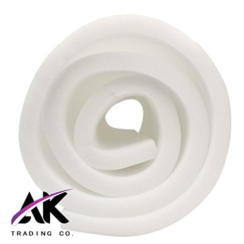 AK TRADING CO. Medium Density 1" x 24" x 72" Seat Foam Cushion Replacement Upholstery Sheet - Polyurethane Foam - size: 1x24x72