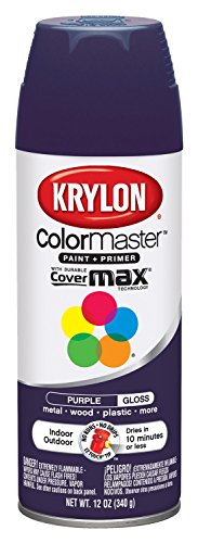 Krylon K05191307 ColorMaster Paint + Primer, Gloss, Purple, 12 oz. - color: Purple, size: 12 Ounce (Pack of 1), style: Gloss