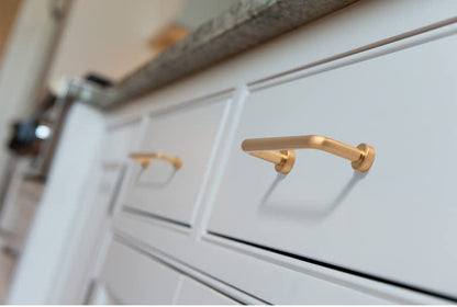 Goo-Ki 6 Pack 2 1/2" Center to Center Warm Champagne Bronze Modern Cabinet Pulls Solid Contemporary Home Improvement Hardware Brushed Drawer Pulls Zinc Alloy Kitchen Handles - color: Warm Champagne Bronze, size: 2 1/2'' Center to Center