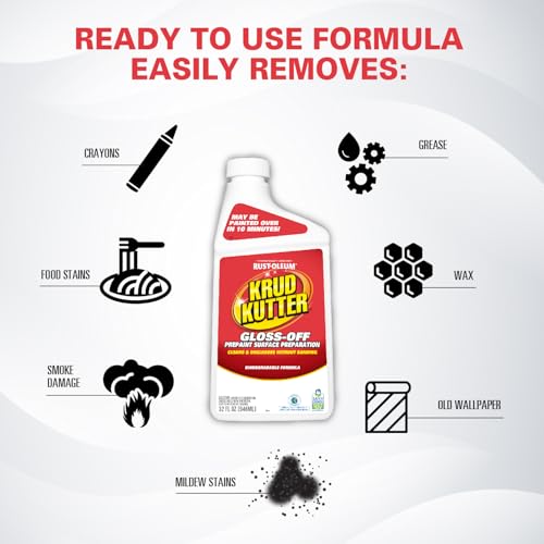 Krud Kutter GO326-6PK Gloss Off Prepaint Surface Preparation Cleaner, 32 oz, 6 Pack