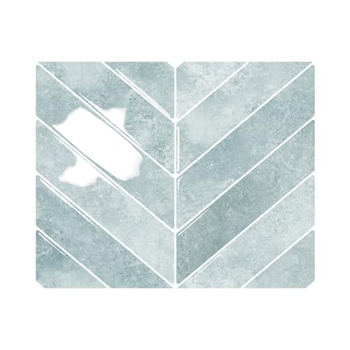 Alwayspon 10 Sheets 10"x10" Blue 3D Vinyl Backsplash Tiles, Self-Adhesive Peel and Stick Wall Tile Stickers Stick on Subway Tiles for Kitchen Bathroom Wall, 0273 - color: Blue