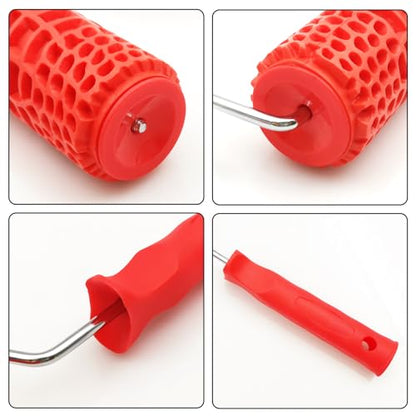 Patterned Paint Roller 7'', 3D Embossing Rubber Roller for Wall Decoration, DIY Pattern Texture Tools, Household Wall Painting (Crocodile Pattern)
