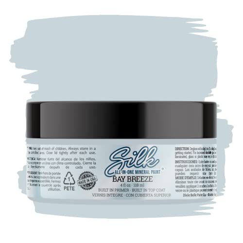 Dixie Belle Silk All-In-One Mineral Paint - Bay Breeze (4oz) - color: Bay Breeze, size: 4 Fl Oz (Pack of 1)