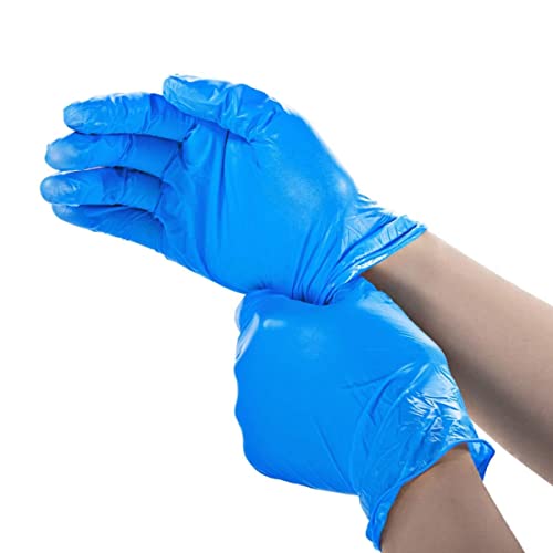 Basic Medical Synmax Vinyl Exam Gloves - Latex-Free & Powder-Free - Large, BMPF-3003(Case of 1,000) Blue - size: Large (Pack of 1000)