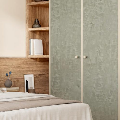 Green Grey Wood Grain Contact Paper Peel and Stick Wood Wallpaper - color: Grey Green Wood