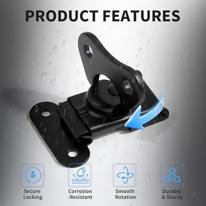 2 Pcs Butterfly Twist Latch, Small, Black, Iron, 1.61" X 1.52" - size: Electrophoretic-Plated Iron