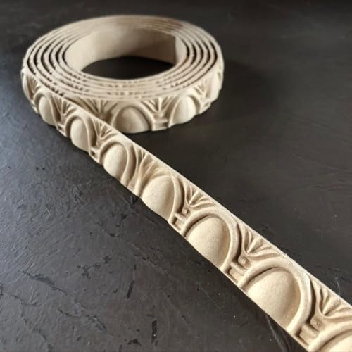 WoodUBend Pack of Two Trims TR718 208x1.7cm Heat Bendable & Flexible Wood Trims - DIY Craft, Furniture & Home Decor - Easy to Apply & Paint - Versatile, Reusable & Durable - size: Pack of 2 (208x1.7cm)