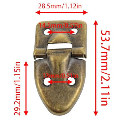 6 Pcs Bronze 90-Degree Stop Hinges with Screws