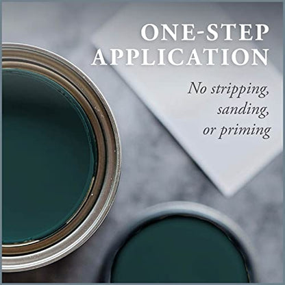 AMY HOWARD AT HOME - One Hour Miracle Paint - Water-Based Enamel Paint - Scrubbable Eggshell Finish Furniture Paint - All In One Paint - No Stripping, Sanding, or Priming - 32 OZ - Brooks Grey - color: Brooks Grey