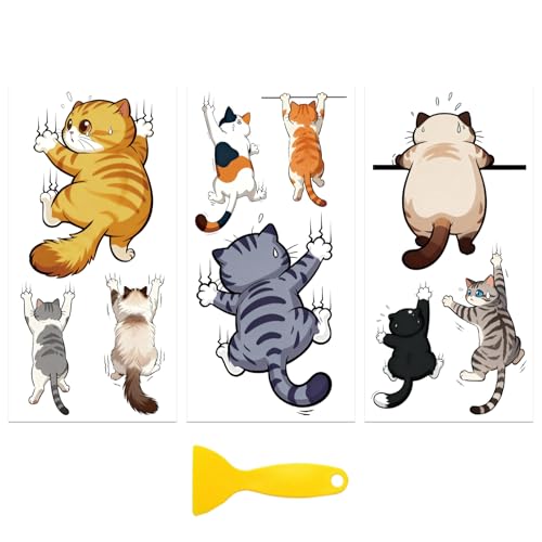 Peacoblue Climbing Cat Rub On Transfers for Furniture Craft 6"x12" - style: Climbing Cat