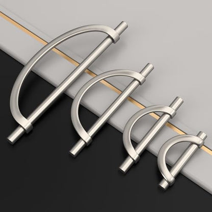 Amerdeco 10 Pack Brushed Satin Nickel Cabinet Pulls 1.26 Inch(32MM) Hole Centers Kitchen Cabinet Handles Hardware Kitchen Handles for Cabinets Cupboard Handles Drawer Pulls - color: Brushed Satin Nickel, size: 1.26"/32MM Hole Center, style: 10 Pack