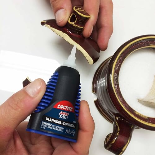 Loctite Super Glue Ultra Gel Control, Clear, 0.14 fl oz Bottle, 12 Pack - Superglue for Plastic, Wood, Metal, Crafts & Repair, Cyanoacrylate Adhesive Instant Glue, Quick Dry - size: 12 Pack, style: Ultra Gel Control