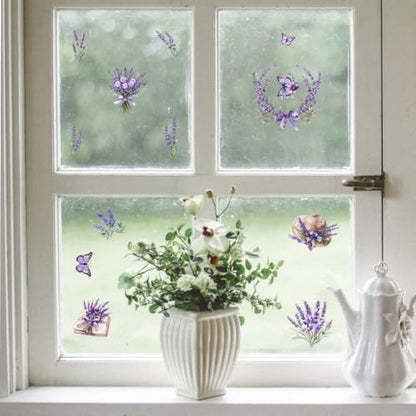 Peacoblue Purple Lavender Rub On Transfers for Furniture Craft 6"x12" - style: Purple Lavender Flowers