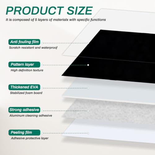 12 pcs Peel and Stick Backsplash Tiles, Black Wall Panels, 23.6" x 11.8” - color: Pure Black, size: 23.6" x 11.8" x 2.2mm