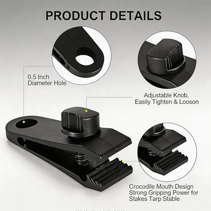 66 Pcs Tarp Clips Set
