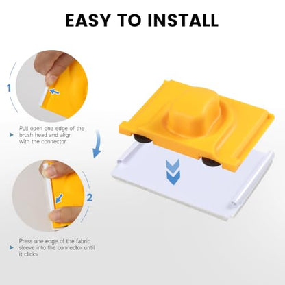 Voomey 4 Inch Paint Roller Kit - Microfiber Covers with Paint Edger Set - style: 9 pcs 4 Inch Paint Roller Edger Kit