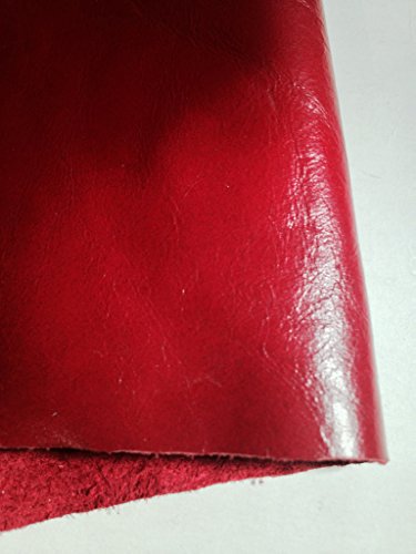 Reed Leather Hides - Cow Leather for Arts and Crafts (8 inches X 11 Inches, Red) - color: Red, size: 0.6 Square Foot