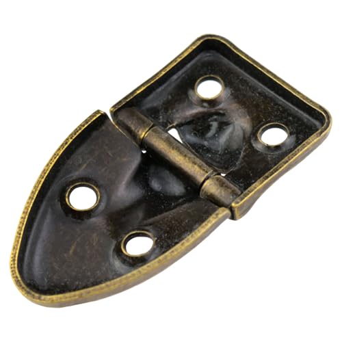 6 Pcs Bronze 90-Degree Stop Hinges with Screws