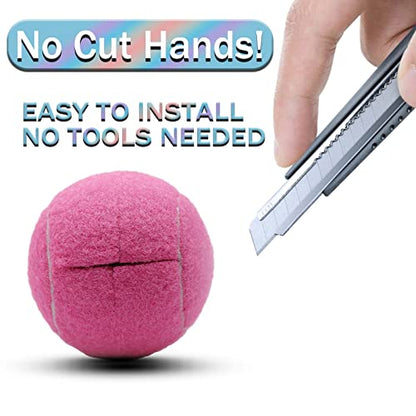 Precut Tennis Balls for Walker and Furniture Legs,4 Pack - color: Pink, size: 4 Pack