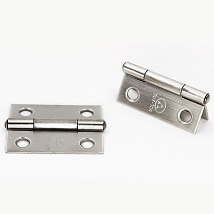 10pcs 304 Stainless Steel 2-inch Folding Butt Hinges Home Furniture Hardware Door Hinges for Case Lid Wooden Jewelry Box Lid (50mm x 37mm x 1.2mm) - size: 10pcs 2-inch w Screws