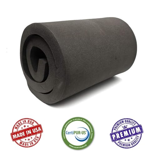 AKTRADING CO. 4" H X 24" W X 72" L CertiPUR-US Certified Rubber Foam Sheet Cushion (Seat Replacement, Upholstery Sheet, Foam Padding, Acoustic Foam Sheet) - size: 4" H X 24" W X 72" L