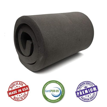 AKTRADING CO. 4" H X 24" W X 72" L CertiPUR-US Certified Rubber Foam Sheet Cushion (Seat Replacement, Upholstery Sheet, Foam Padding, Acoustic Foam Sheet) - size: 4" H X 24" W X 72" L
