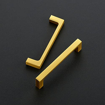 Ravinte Brushed Brass Solid Pulls Cabinet Handles 4 Inch 30 Pack - size: 4 Inch Hole Center