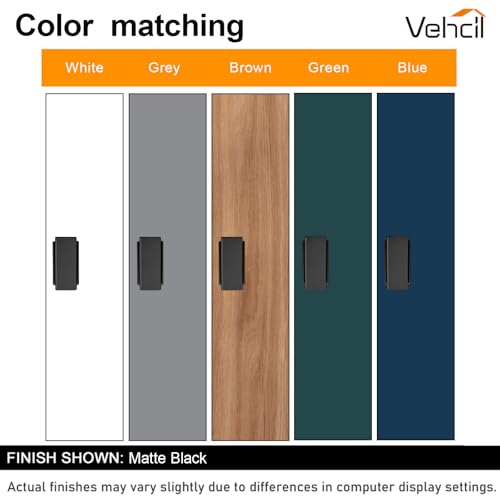 VEHCIL 20 Pack Square Matte Black Kitchen Cabinet Knobs Black Drawer Dresser Knobs Cabinet Handles for Cupboard Closet Bathroom Kitchen Cabinet Hardware,Solid Zinc Alloy - color: Matte Black, size: 1.5 Inch Knob