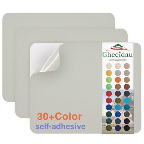 Gheeidau Canvas Repair Patch 9×11 Inch 3Pcs Waterproof Self-Adhesive Fabric Repair Patch for Tents,Boat Cover,Pop Up Canopy,Patio,Bags,Car Seats,Sofas,Furniture Cover(Beige Grey) - color: Beige Grey
