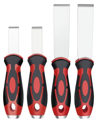 ROTATION 4pc Extra Thick Scraper Set, Putty Knife with Hammer End - style: 4pc