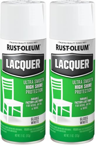 Rust-Oleum 1904830 Lacquer Spray, 11-Ounce, Gloss White (Pack of 2) - color: White, size: 11 Ounce (Pack of 2)