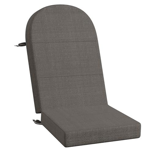 Codi Large Rocking Chair Cushion for Adirondack Chairs, Grey, 1 Pack - color: Grey, size: 20"x20"/20"x28" - Jumbo 1PK