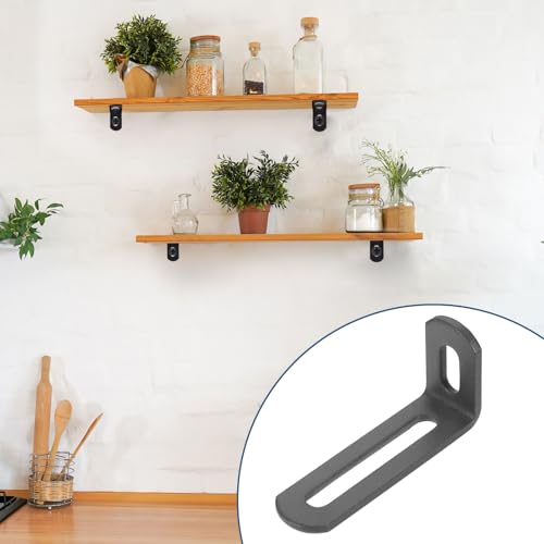 uxcell 10 Pcs Adjustable Right Angle Brackets 2.6"x1.2"x0.7" Deep Grey - color: Deep Grey, size: 2.6"x1.2"x0.7"